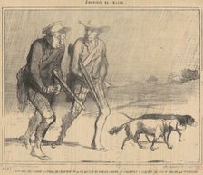 La pluie tombe déja comme ça depuis ..., 19th century. Creator: Honore Daumier