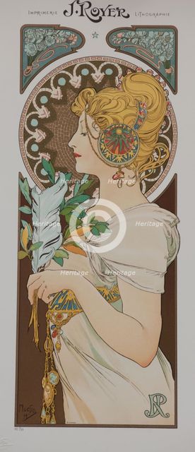 La Plume, 1899. Creator: Mucha, Alfons Marie (1860-1939).
