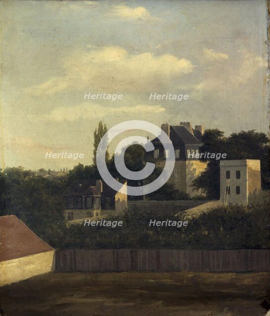 La place Bréda, vue de la rue La Bruyère (actuelle rue Henri-Monnier), en 1833, actuel 9ème..., 1833 Creator: Georges Viard.