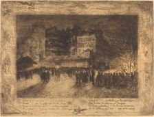 La Place des Martyrs et La Taverne du Bagne (The Place des Martyrs and the Jailhouse..., 1885. Creator: Felix Hilaire Buhot