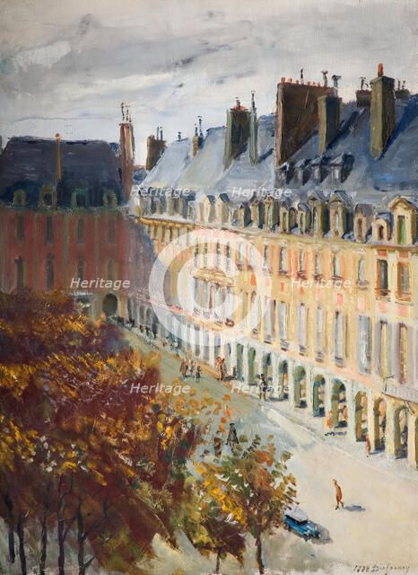 La Place Des Vosges, 1928. Creator: Georges Leon Dufrenoy.