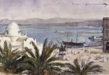 "La place du gouvernement à Algiers". (c1850s) Creator: Fritz von Dardel