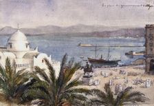 "La place du gouvernement à Algiers". (c1850s) Creator: Fritz von Dardel