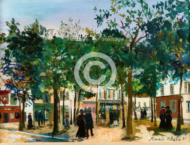 La Place du Tertre à Montmartre, c1920-1921. Creator: Utrillo, Maurice (1883-1955).