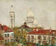 La place du Tertre et le Sacré-Cœur, 1922. Creator: Maurice Utrillo