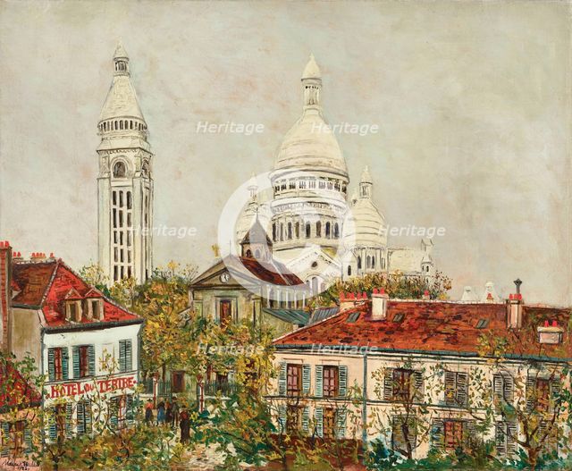 La place du Tertre et le Sacré-Cœur, 1922. Creator: Maurice Utrillo.