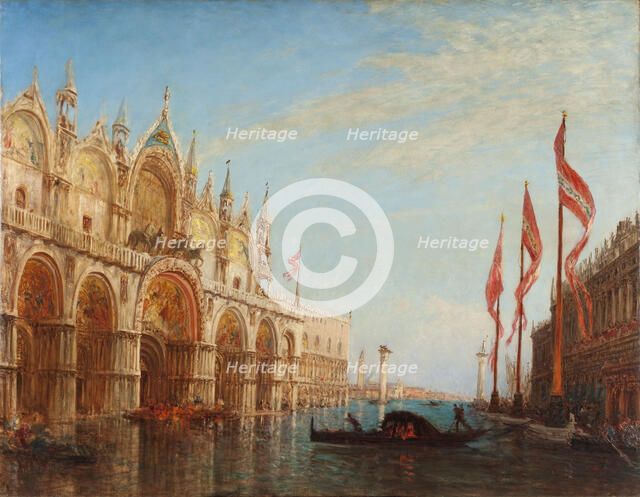 La place Saint-Marc, inondation de 1863, after 1863. Creator: Felix Francois Georges Philibert Ziem.