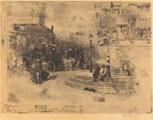 La Place Pigalle en 1878 (Place Pigalle in 1878), 1878. Creator: Felix Hilaire Buhot