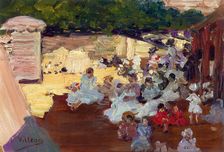 La Plage de San Sebastian, c1900s. Creator: José Villegas Cordero