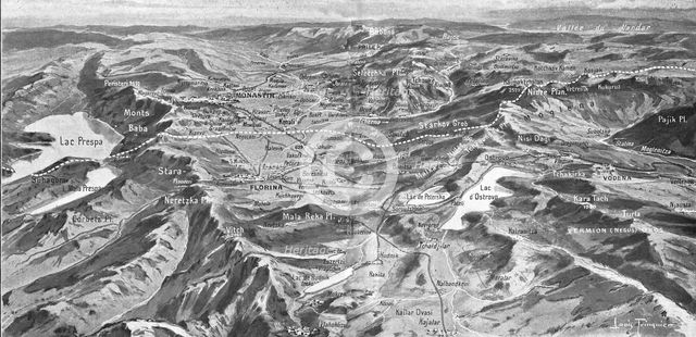 'La plaine de Monastir et son Cadre de Montagnes', 1916. Creator: Unknown.