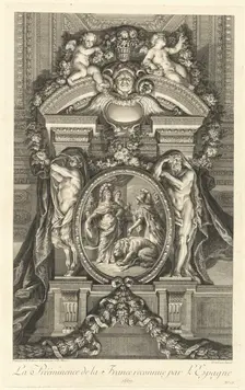 La Prééminence de la France reconnue par l'Espagne 1662 (The Preeminance..., [pl. 17], pub.1752. Creators: Jean-Baptiste Masse, Francois Bernard Lepicie