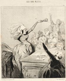 La Présidente criant à tue-tête: Mesdames!... 1844. Creator: Honore Daumier