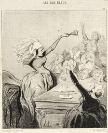 La Présidente criant à tue-tête: Mesdames!... 1844. Creator: Honore Daumier