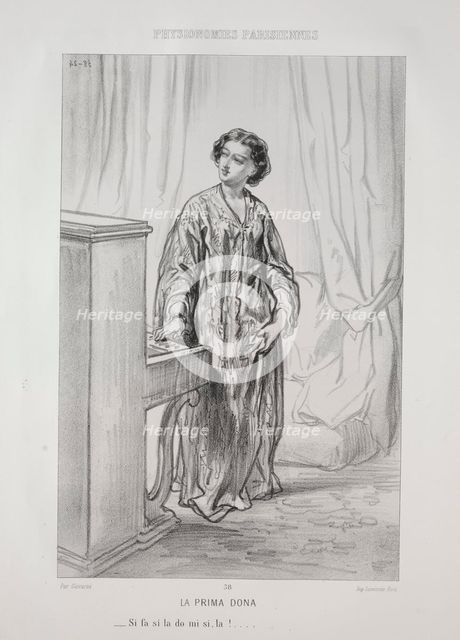 La Prima Dona. Creator: Paul Gavarni (French, 1804-1866).
