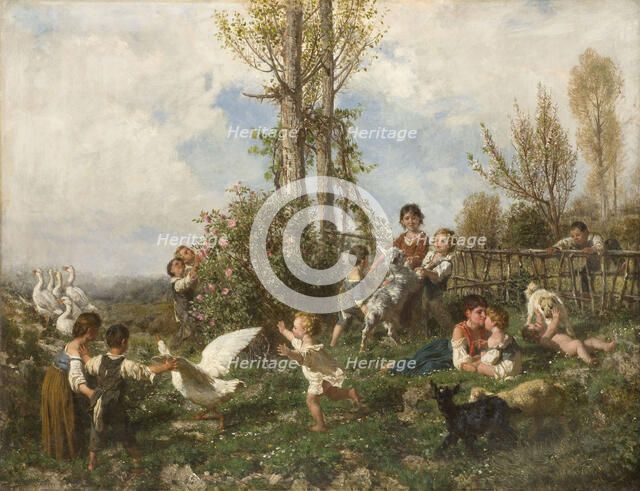 La primavera (Spring), 1868. Creator: Palizzi; Filippo (1818-1899).