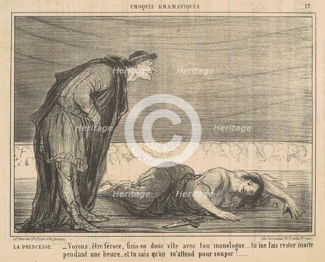 La princesse, 19th century. Creator: Honore Daumier.