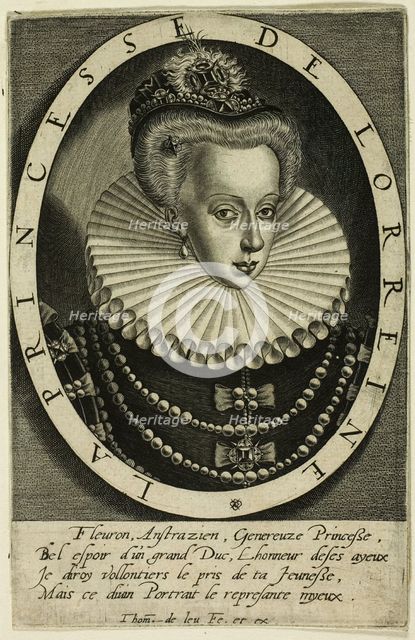La Princesse de Lorreine, 1570/1600. Creator: Thomas de Leu.