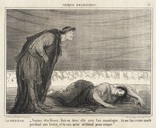La Princesse. Voyons, être féroce, finis-en..., 1857. Creator: Honore Daumier