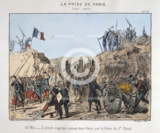 'La Prise de Paris', 22 May 1871. Artist: Anon