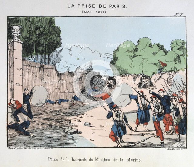 'La Prise de Paris', May 1871. Artist: Anon