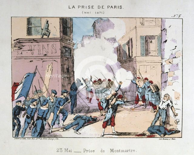 'La Prise de Paris', May 1871. Artist: Anon