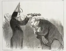 La Prochaine Distribution de Prix a l'Académie Française, 1851. Creator: Honore Daumier