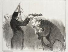 La Prochaine Distribution de Prix a l'Académie Française, 1851. Creator: Honore Daumier