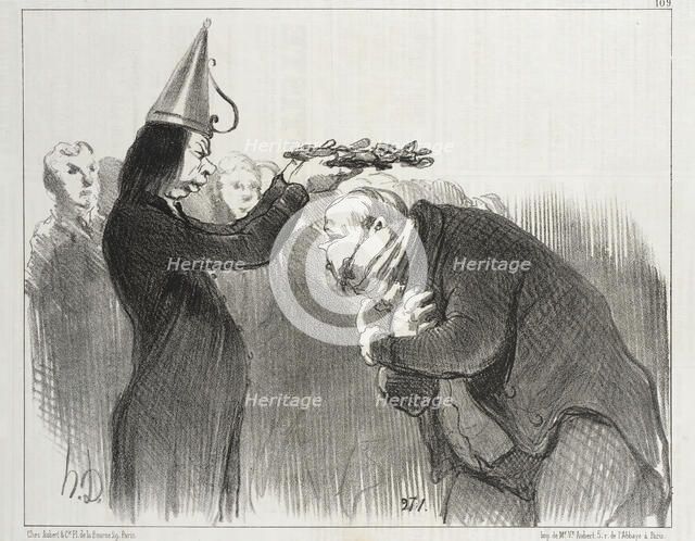 La Prochaine Distribution de Prix a l'Académie Française, 1851. Creator: Honore Daumier.