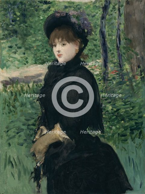 La Promenade (Madame Gamby), 1880. Creator: Manet, Édouard (1832-1883).