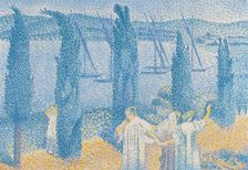 La Promenade Ou Les Cypres, 1897. Creator: Henri-Edmond Cross