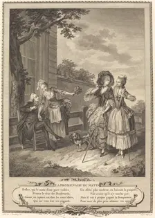 La promenade du matin, 1774. Creator: Charles Louis Lingée