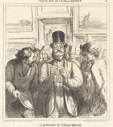 La promenade du Critique influent, published 1865. Creator: Honore Daumier