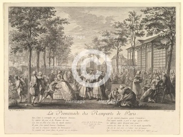 La Promenade des Remparts de Paris, 1760. Creator: Pierre Francois Courtois.