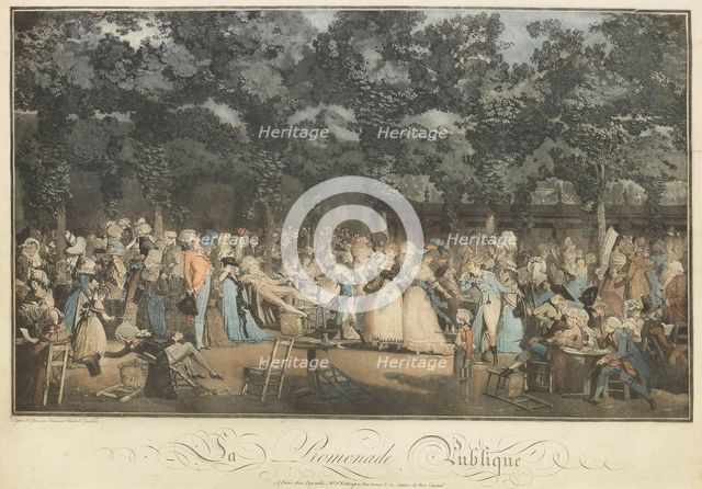 La promenade publique, 1792. Creator: Debucourt, Philibert-Louis (1755-1832).