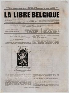 La Propagande Patriotique en Balgique Envahie; fac-simile de la premiere page d'un numero..., 1916. Creator: Unknown