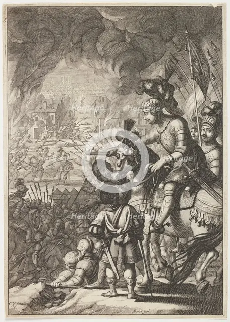 La Pucelle ou la France délivrée'. Plate 12, 1656. Creator: Abraham Bosse.