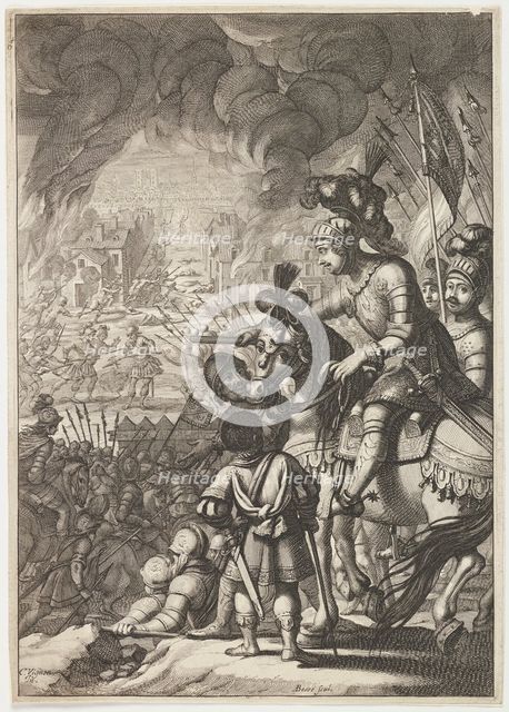 La Pucelle ou la France délivrée'. Plate 12, 1656. Creator: Abraham Bosse.