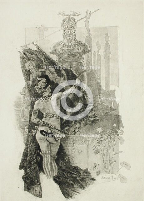 La Pudeur de Sodome, 1888. Creator: Félicien Rops.