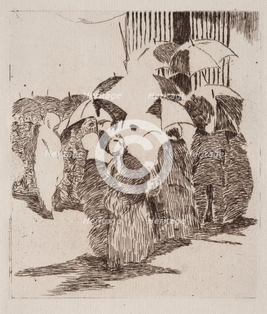 La queue davant la boucherie. Creator: Edouard Manet (French, 1832-1883).