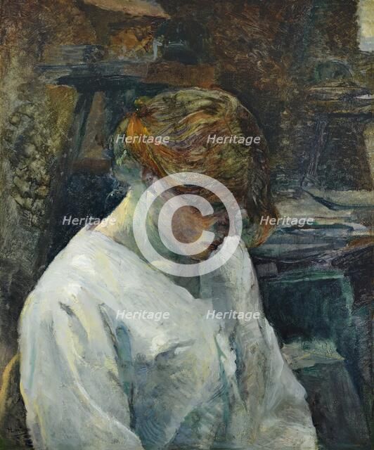La Rousse in a White Blouse, 1889. Creator: Henri de Toulouse-Lautrec.