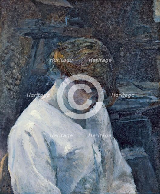 La Rousse in a White Blouse, 1889. Artist: Toulouse-Lautrec, Henri, de (1864-1901)