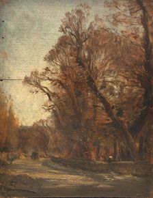 La route, between 1850 and 1860. Creator: Felix Francois Georges Philibert Ziem