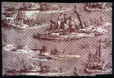 La Route de Jouy (The Route to Jouy) (Furnishing Fabric), France, 1815. Creator: Oberkampf Manufactory