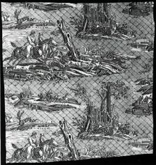 La Route de Jouy (The Road to Jouy) (Furnishing Fabric), France, 1815. Creator: Oberkampf Manufactory