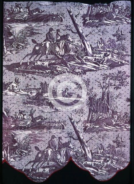 La Route de Jouy (The Road to Jouy) (Furnishing Fabric), France, c. 1820. Creator: Favre-Petitpierre et Cie.