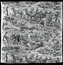 La Route de Lillebonne (The Road to Lillebonne) (Furnishing Fashion), France, after 1822. Creator: Émile Jean-Horace Vernet