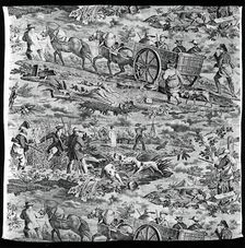 La Route de Lillebonne (The Road to Lillebonne) (Furnishing Fashion), France, after 1822. Creator: Émile Jean-Horace Vernet