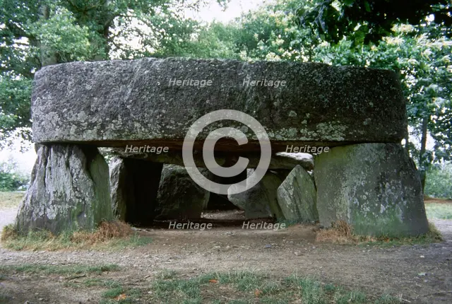 La Roche-aux-Fees (The Faireis' Rock), Essé, Brittany, France, 3000-2500 BC (1997). Creator: LTL.