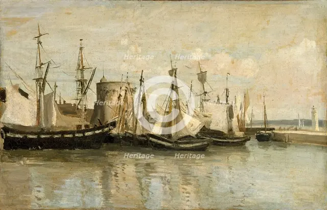 La Rochelle. Entrée du port d'échouage. Artist: Corot, Jean-Baptiste Camille (1796-1875)