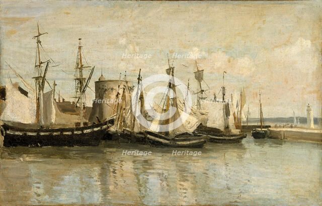 La Rochelle. Entrée du port d'échouage. Artist: Corot, Jean-Baptiste Camille (1796-1875)